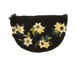 BNWT Sam Edelman Darcy Floral Embroider Straw Bag